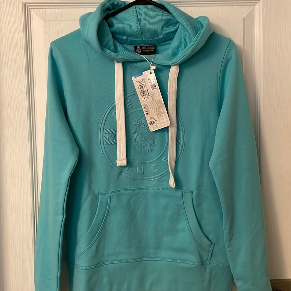 Brand: Real Madrid (adidas) cotton blue sweater and size small
